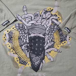 Crooks and Castles Medusa Graphic T Shirt Mens Size 3XL Gray